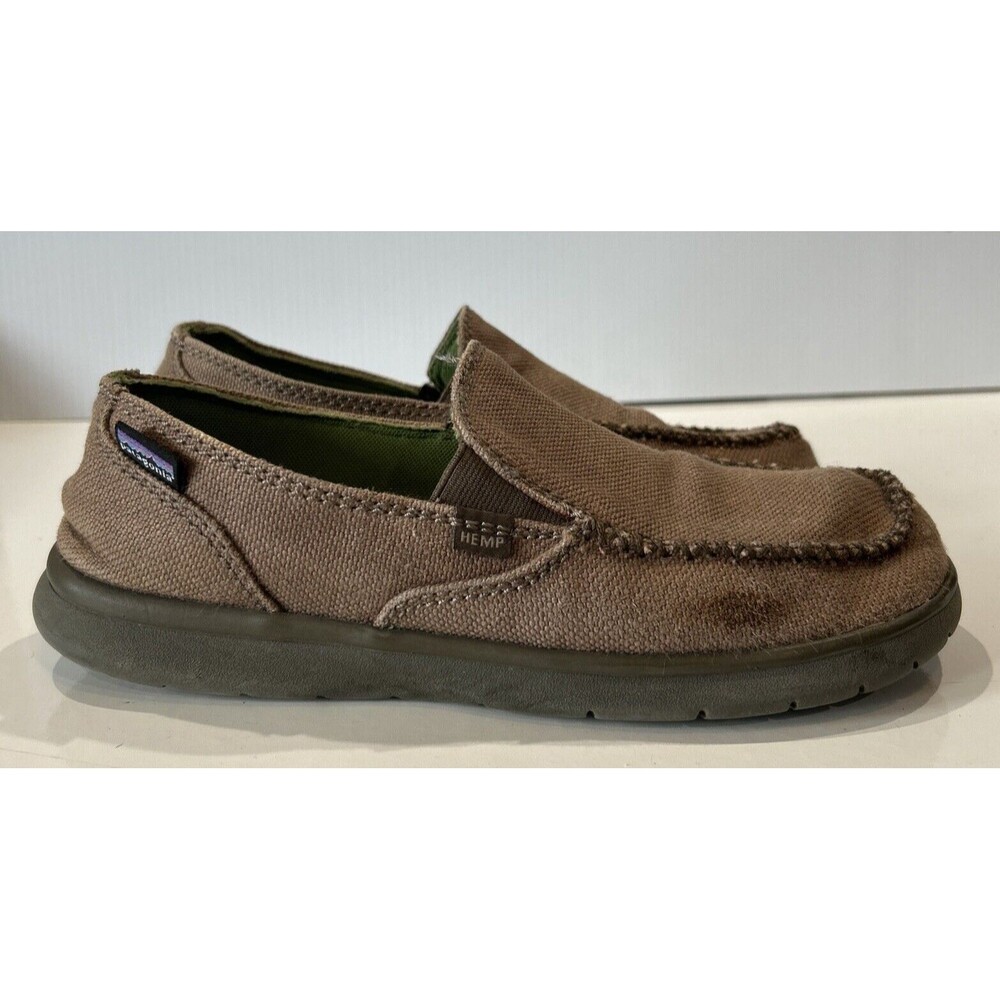 Patagonia Shoes Men's 8.5 Hemp Slip-Ons Casual Leisure Beach Lounge Sable Brown
